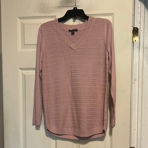 Hilary Radley V-Neck Dusty Pink Sweater Size Small